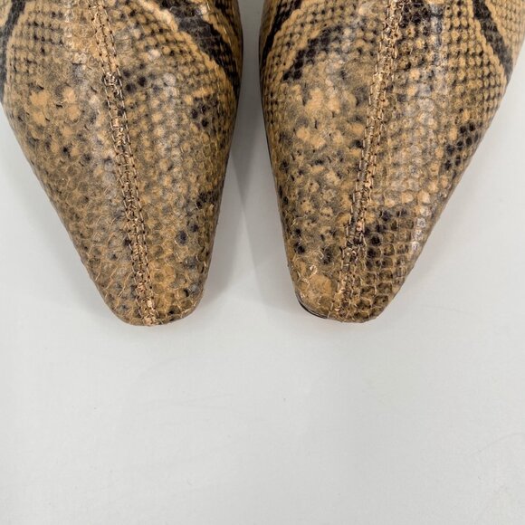 Sam Edelman Sylvia 2 Knee‑High Boot Size 8.5 Tan Python Embossed Leather - Picture 16 of 16